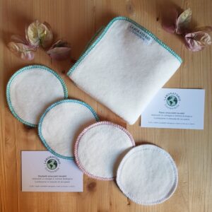 Kit pulizia viso sostenibile - 4 dischetti ed 1 panno - Laboratorio Sostenibile