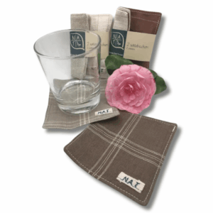 Coppia di Sottobicchieri in Cotone - 100% Cotone da Stock - NAT