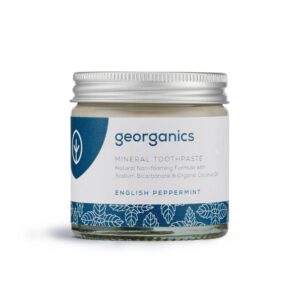 dentifricio in crema naturale georganics, alla menta piperita inglese
