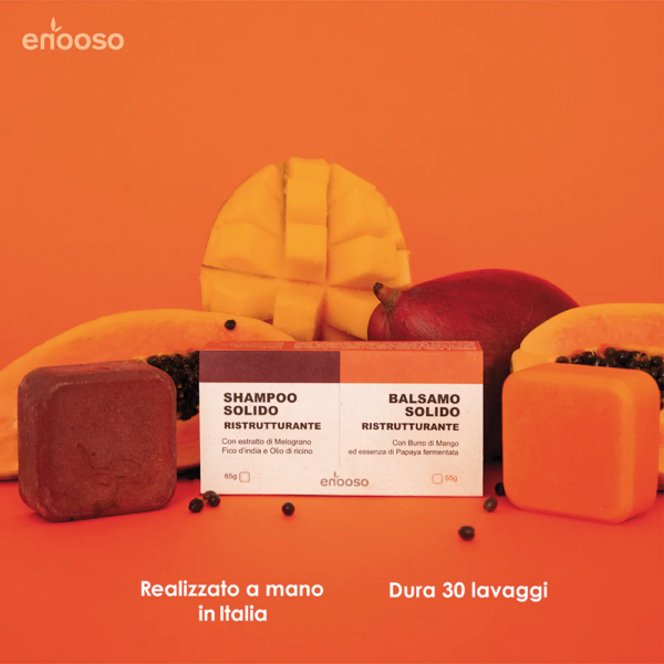 shampoo solido ristrutturante enooso