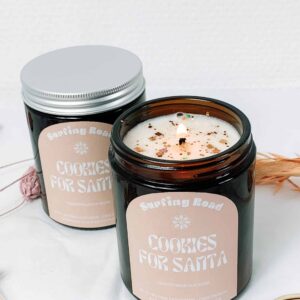 candela di natale ecologica, candela cookies, candela natalizia ecologica con cera di soia vegan