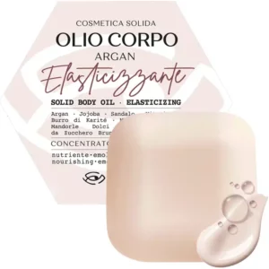 L'Olio corpo argan nutre e ringiovanisce la pelle. Ricco di vitamina E, tocoferoli, e fitosteroli, previene smagliature e invecchiamento, donando elasticità e sollievo a pelli irritate
