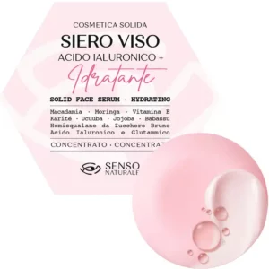 Siero viso idratante, rimpolpa la pellee riduce la tensione, e stimolando la rigenerazione cellulare
