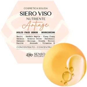 Siero antiage viso con Olio di Macadamia e Babassu. Leggero, rapido assorbimento, pelle radiosa. Perfetto per uso mattina e sera.