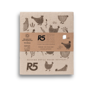 Panno spugna in cellulosa eco-friendly e riutilizzabile - Set da 2 - R5