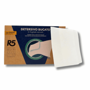 Detersivo in fogli solubili per lavatrice salvaspazio con enzimi - R5