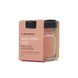 maschera viso all'argilla rosa naturale