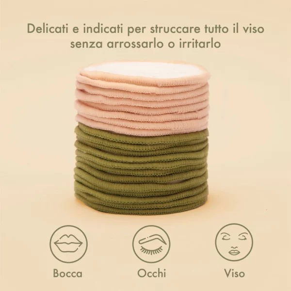 dischetti struccanti set dischetti struccanti riutilizzabili lavabili skincare routine naturale