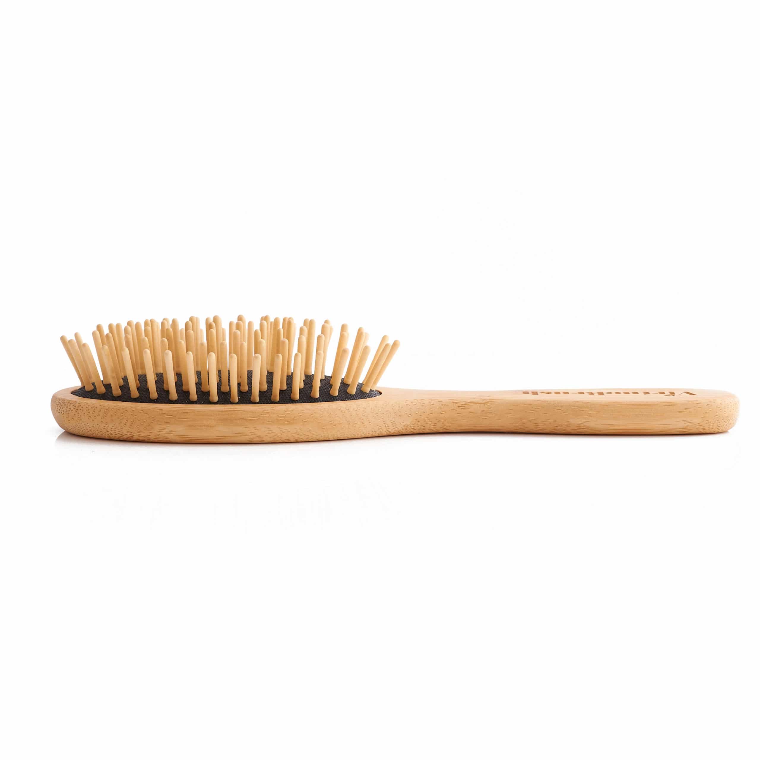 Spazzola per capelli in legno di Bambù con denti lunghi- Vegan - Plastic  Free - VirtueBrush - Mangrovia