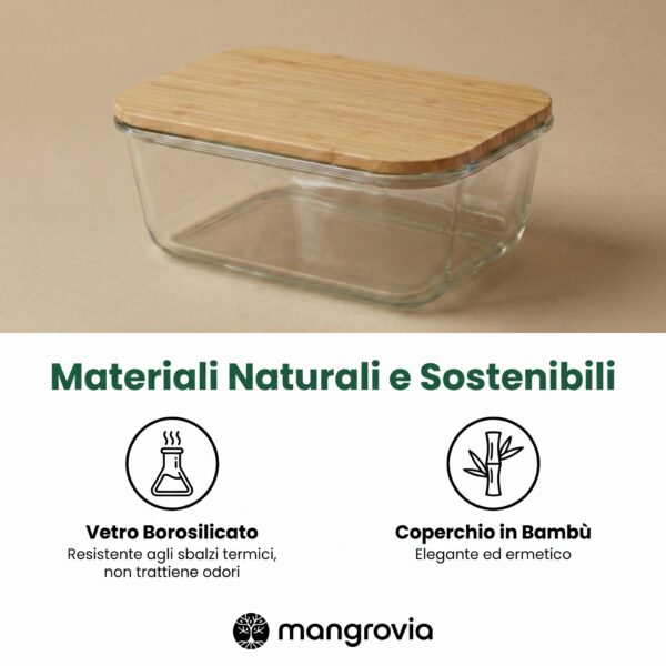 Portapranzo Riscaldabile in Vetro per Microonde - Mangrovia