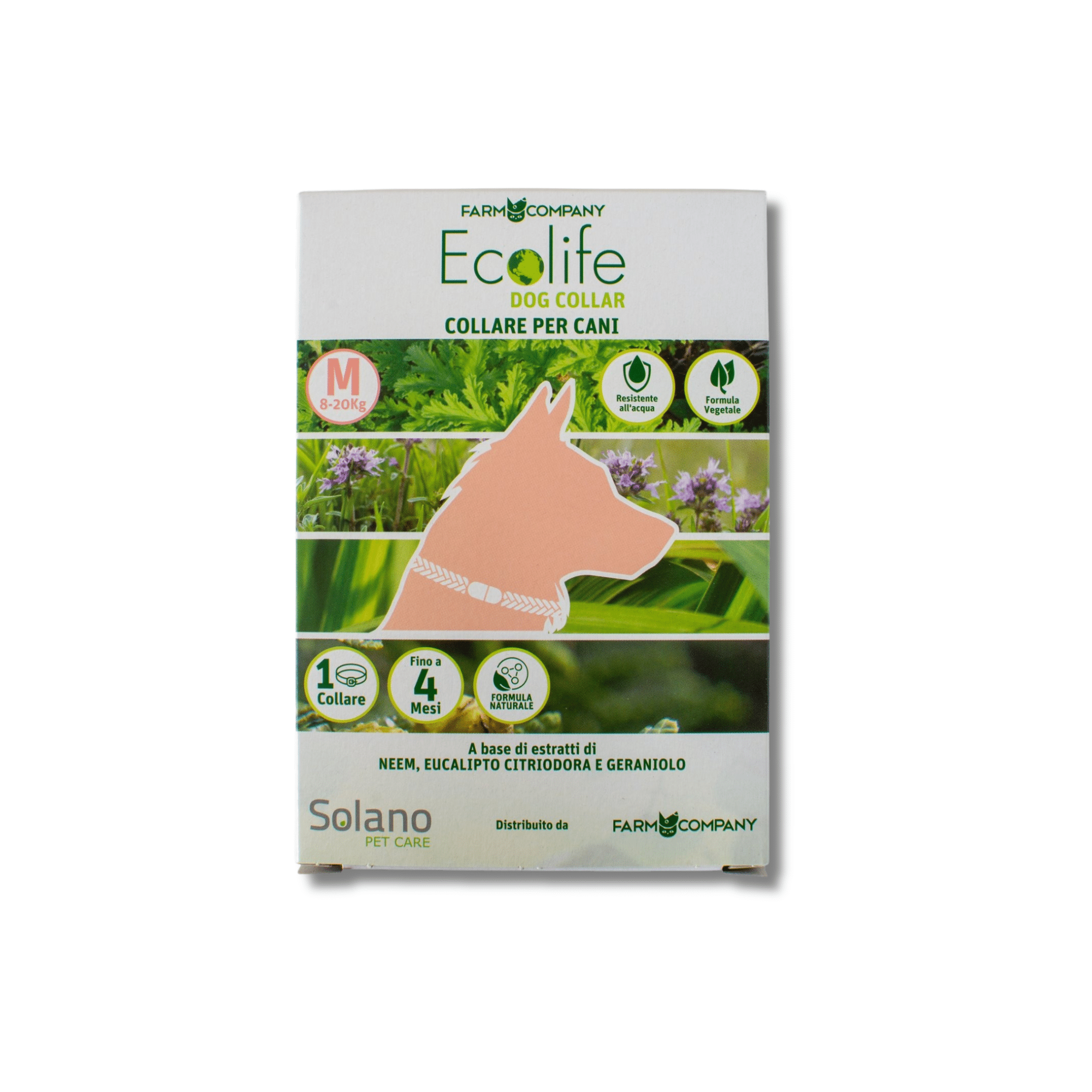 Ecolife Natural Repellent Dog Collar - Solano, Size M = dogs up to 20kg