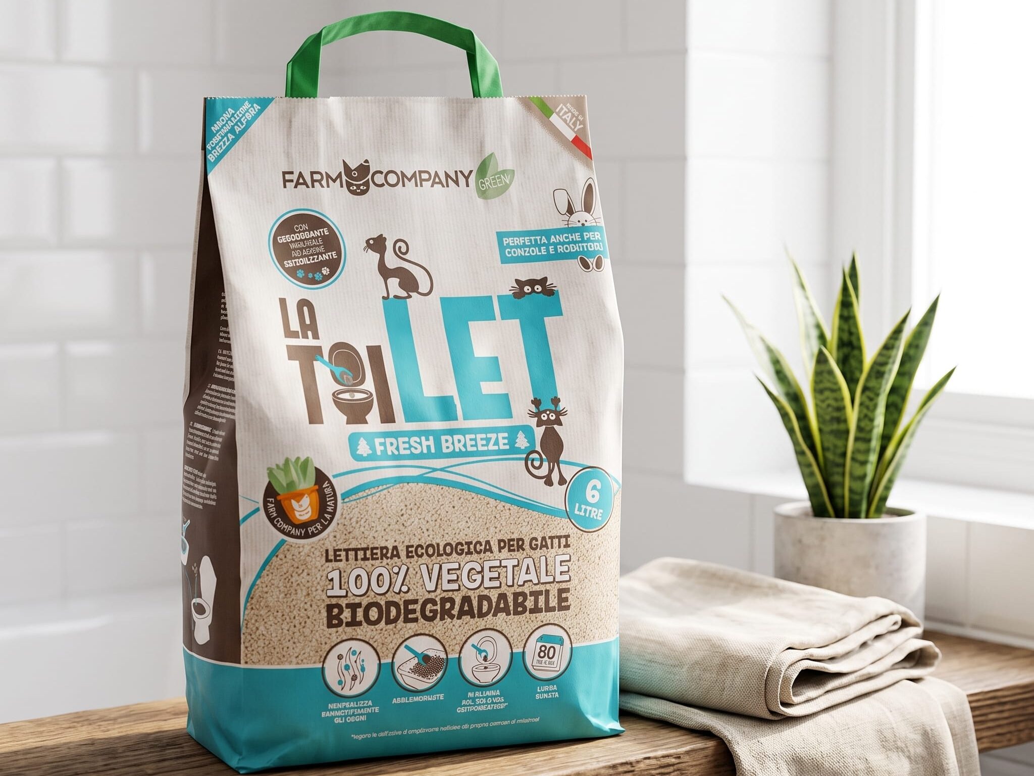 Lettiera Vegetale Biodegradabile La Toilet Profumata - Farm Company