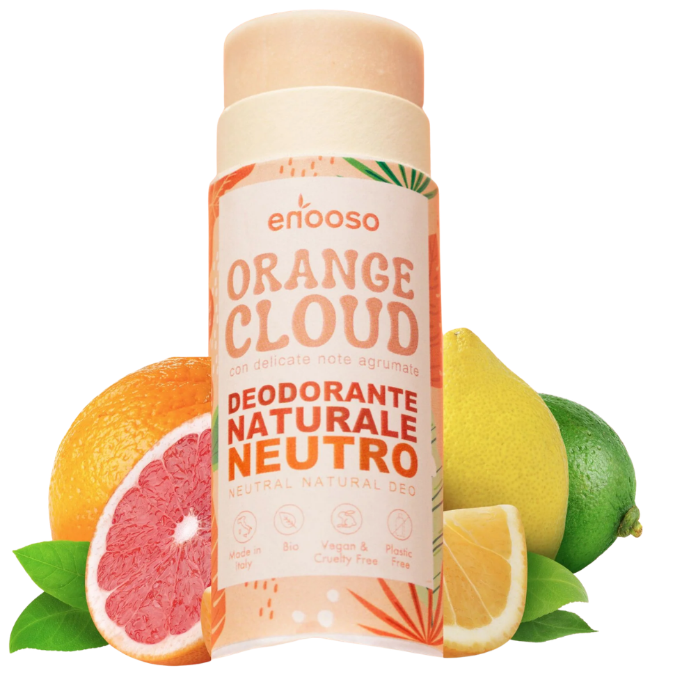 Natural solid deodorant | baking soda-free and gentle - Enooso, Orange cloud fragrance - Citrus
