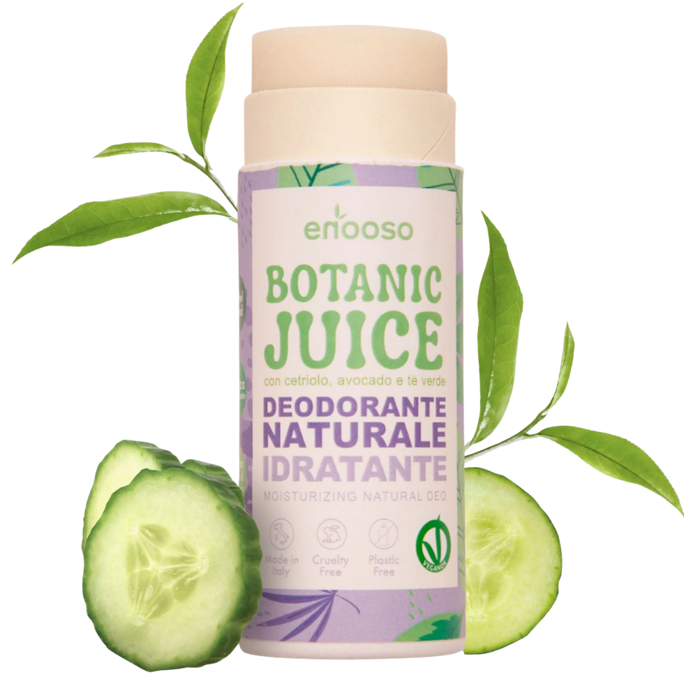 Natural solid deodorant | baking soda-free and gentle - Enooso, Botanic Juice fragrance - Cucumber