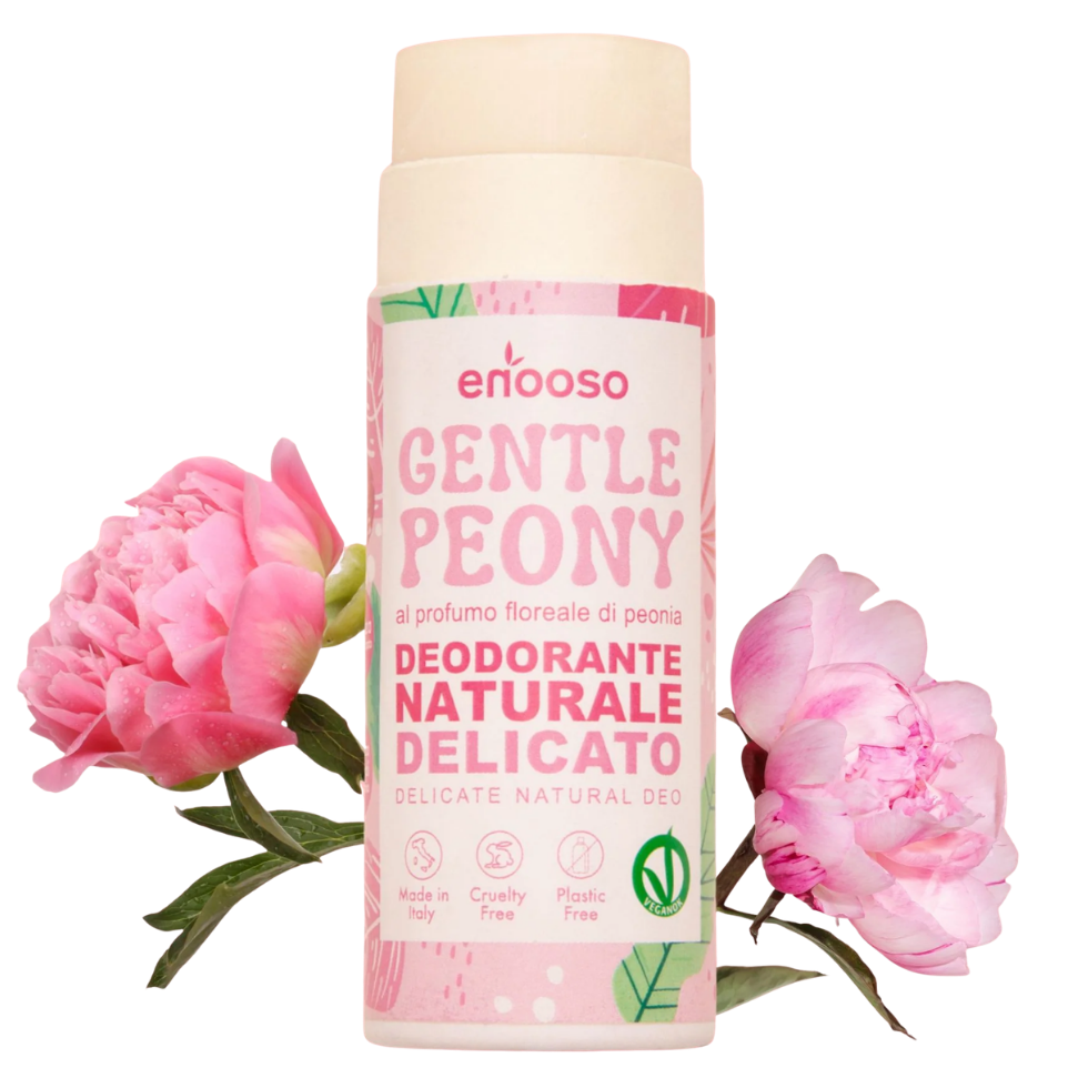 Natural solid deodorant | baking soda-free and gentle - Enooso, Gentle Peony fragrance - Peony and Grapefruit