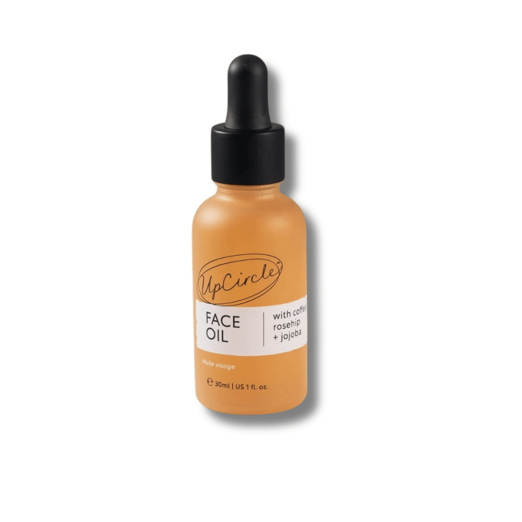 Natural coffee and rose facial oil, brightening and illuminating, 30 ml - Upcircle, Pump format
