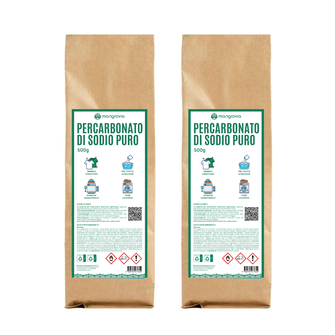 Sodium Percarbonate whitening agent | 500 g - Mangrovia, Quantity 2 packages - 1 kg