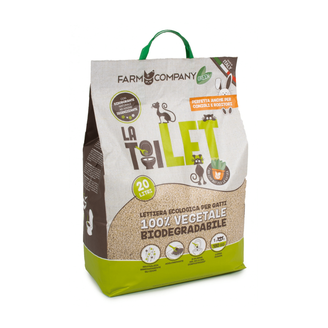 Biyobozunur Doğal Kedi Kumu WC'de atılabilir La Toilet 20 Lt - Farm Company