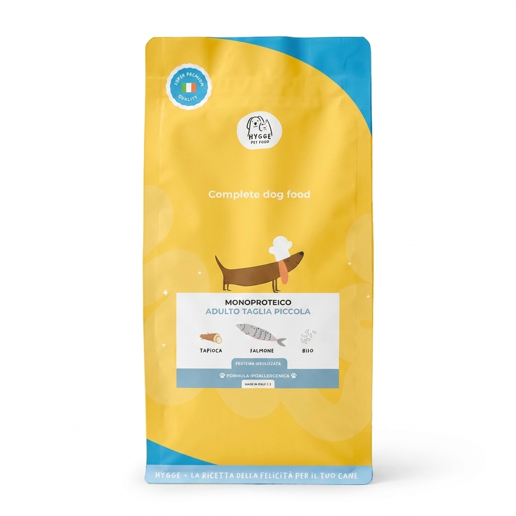 Torrfoder för hund med lax och tapioka | monoprotein och lättsmält – Hygge Pet Food, Format 2,5 kg