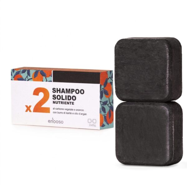 shampoo solido x2 purificante e nutriente al carbone vegetal gallery 0 main white